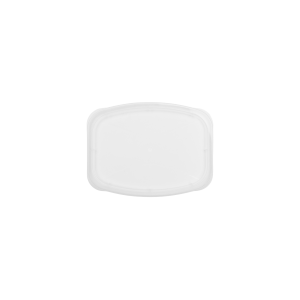 A Deli - Recessed Lid, clear and rectangular, is displayed on a plain white background.