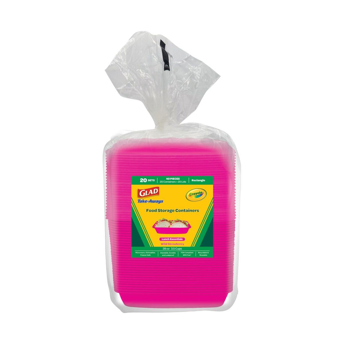Lunch Essentials 28oz Rectangle — Wild Strawberry