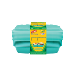 28oz Divided Rectangle Robins Egg Blue food storage container