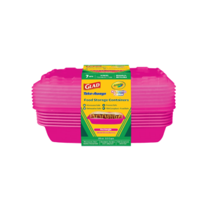 28oz Rectangle Wild Strawberry food storage container