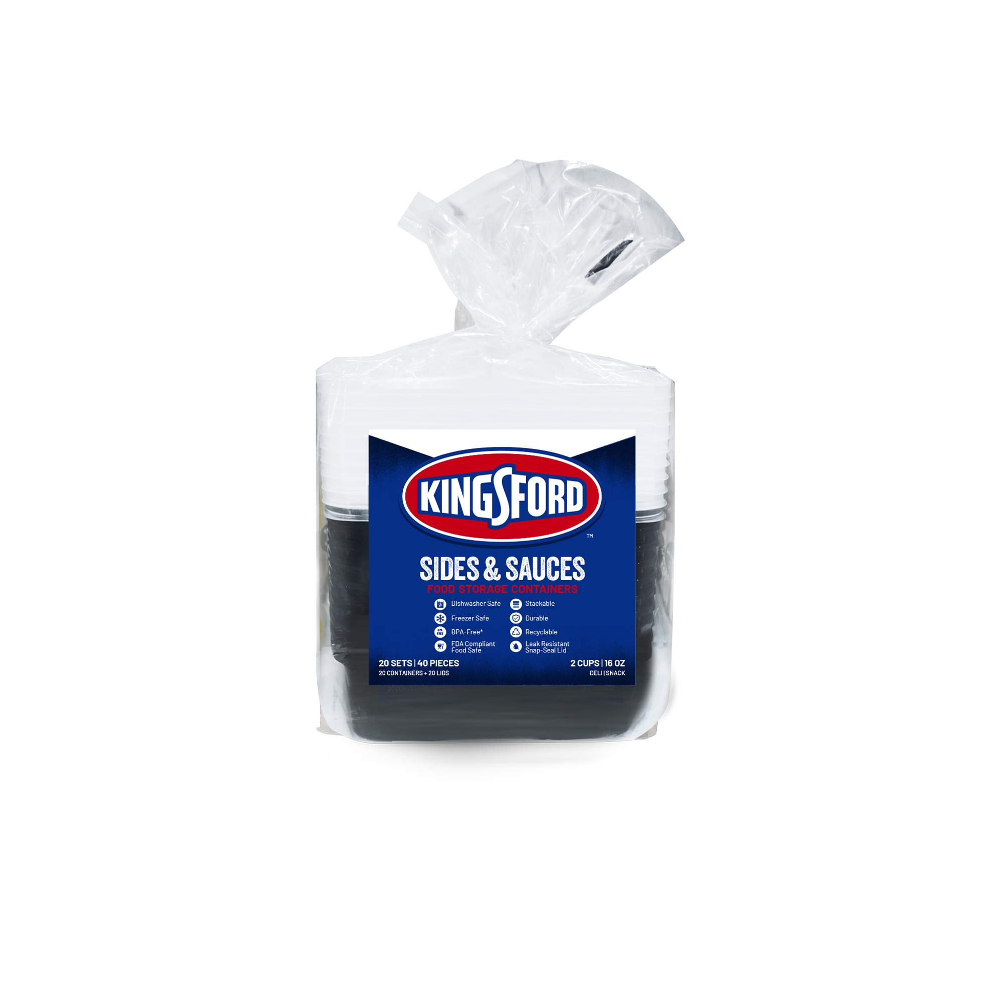 Kingsford 16oz deli food storage container with lid