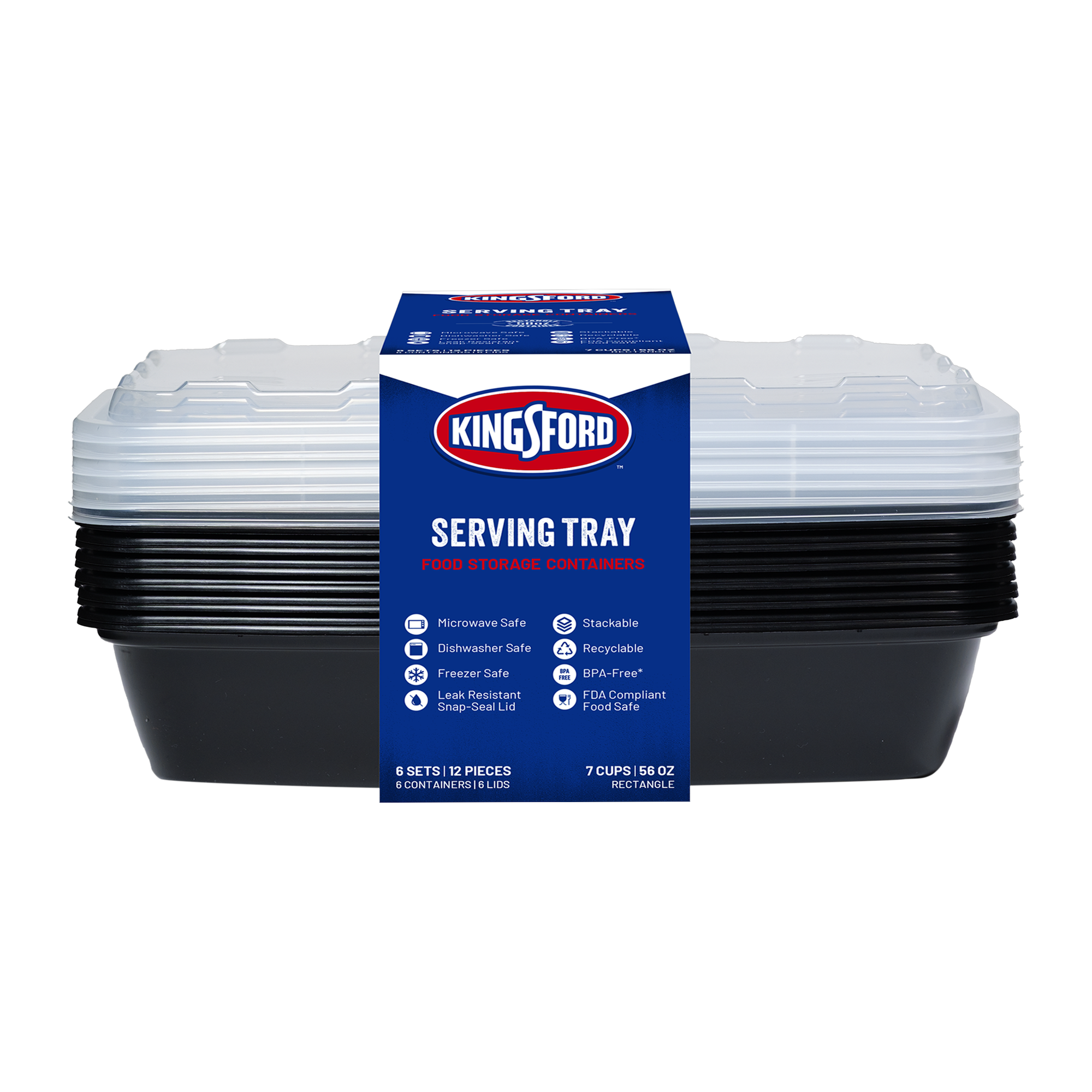 Kingsford 56oz rectangle food storage container with lid